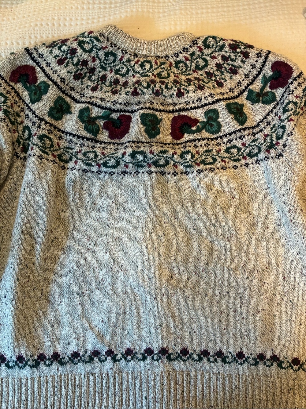 Vintage Northern Reflections Knit Sweater Cardigan Wool Cotton Cottage Core - Picture 6 of 9
